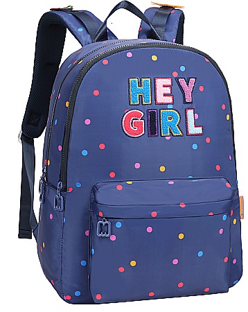 DKT RUCSAC SCOLAR MARSHMALLOW - HEY GIRL 2 COMPARTIMENTE ALBASTRU 64465-PROMO [0]