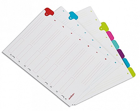 ORGANIZARE SI ARHIVARE - AM SEPARATOARE INDEX A4 CARTON 8 CULORI 163795