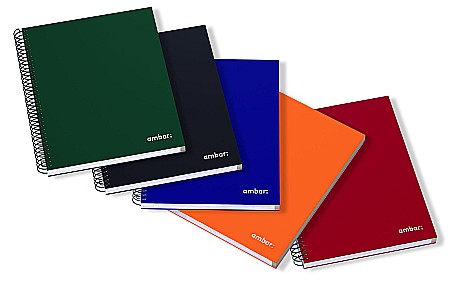 Caiete cu 2 sau mai multe subiecte - AM CAIET A5 120F SPIRA 5 SUBIECTE AMBAR HARD COVER LINII 165355