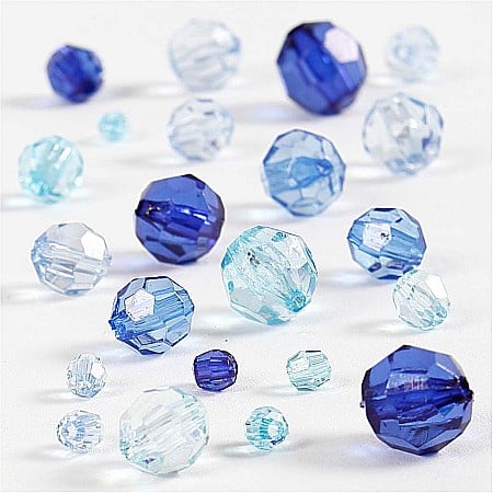 Margele din plastic/ sticla - CC MARGELE ACRILIC 4-12MM 50 GR BLUE 618821