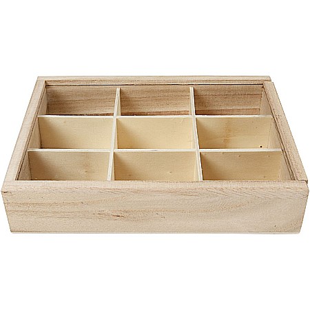 CC CUTIE LEMN 9 COMPARTIMENTE 17*13*3.5 57454 [2]