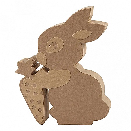 HOBBY - CC IEPURE CU MORCOV PAPIER MACHE 18CM 56180