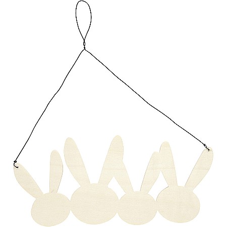 HOBBY - CC IEPURASI LEMN, H: 11 cm, W: 25 cm, 0,7 cm PASTE 57939