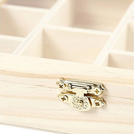 CC CUTIE LEMN 10 COMPARTIMENTE 15.5*20.5*3.5CM CAPAC STICLA 56930 [3]