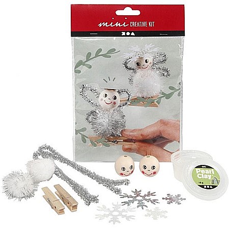 Seturi creative Christmas - CC MINI KIT CREATIV CRACIUN INGERASI CU CLEMA LEMN 977351