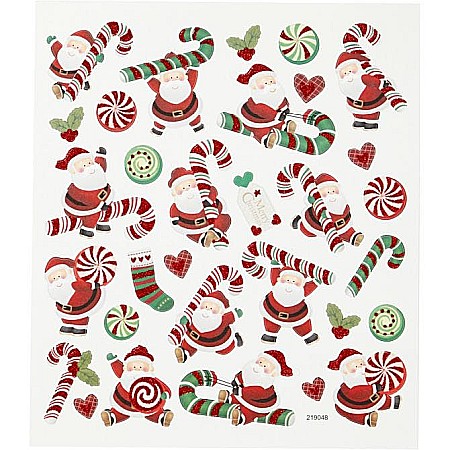 Abtibilduri, Stickere Christmas - CC STICKER DECOR BOMBOANE SI MOS CRACIUN 298941