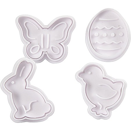 CC FORME PLASTIC CU STAMPILA Cookie Cutters With Stamp, 4/SET PASTE 782872 [3]