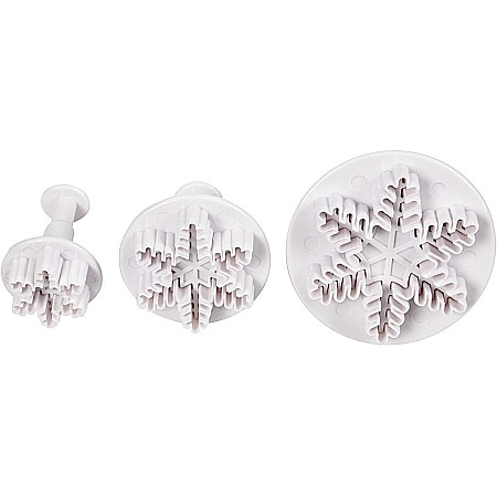 HOBBY - CC FORME Cookie Cutters With Stamp, Snowflake, 3,2+4,8+6,5 cm 782875