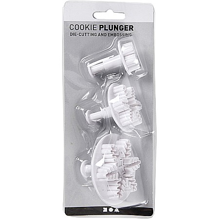 CC FORME Cookie Cutters With Stamp, Snowflake, 3,2+4,8+6,5 cm 782875 [1]