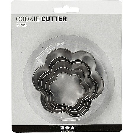 CC FORME METAL Cookie Cutters, Flower, 8 cm, 5 pc, 1 Pack 782880 FLOARE [1]