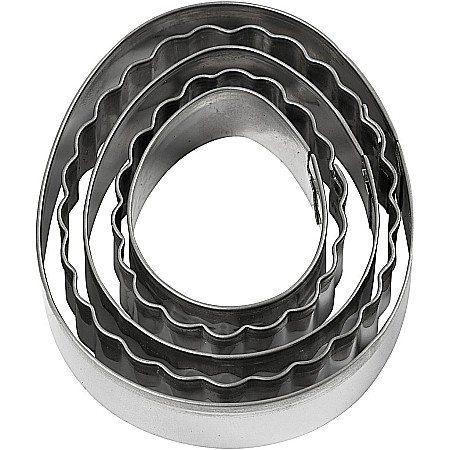 Forme Turnare, Modelare - CC FORME METAL Cookie Cutters Egg, 8cm 5/SET 782884
