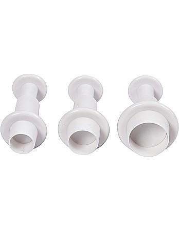 Stampile si Accesorii - CC FORME PLASTIC CU STAMPILA Cookie Cutters With Stamp, Circle, 2,1+2,3+2,6 cm, 782876