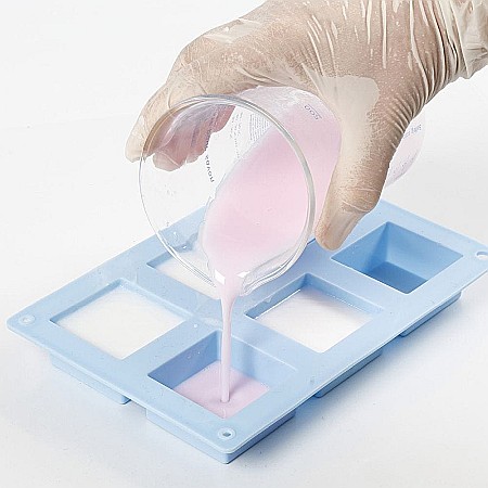 CC MATRITA DIN SILICON 6 PATRATE 5*5CM 60ML ALBASTRA 371811 [6]