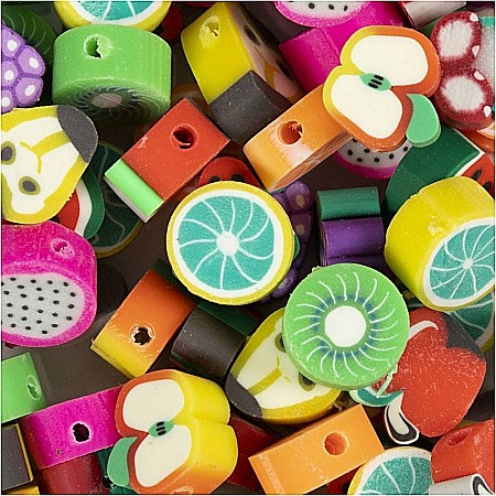 Margele din plastic/ sticla - CC MARGELE PLASTIC FRUCTE 10MM 60/SET 696190