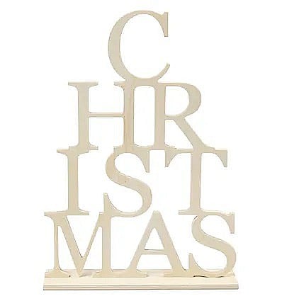 Decoratiuni Craciun - CC DECORATIUNE LEMN FORMA BRAD DE CRACIUN 21*29CM 58065