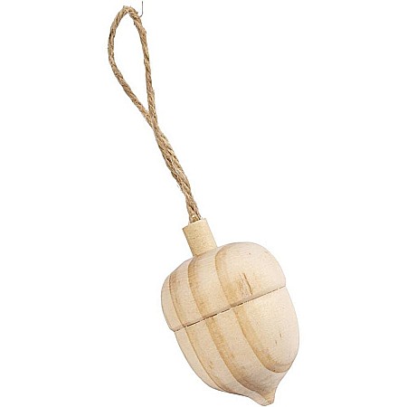 CC DECORATIUNE SUSPENDATA CRACIUN GHINDA LEMN 4*3CM 58071 [1]