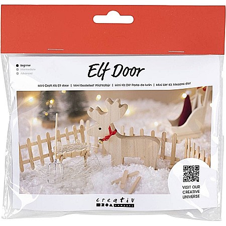 Seturi creative Christmas - CC MINI KIT CREATIV ELF DOOR DECOR DE CRACIUN - REN 977477