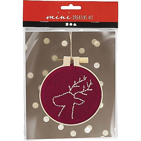 Seturi creative Christmas - CC MINI KIT CREATIV CRACIUN DECORATIUNI SUSPENDATE BRODATE REN 977486