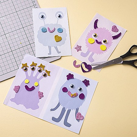 CC MINI KIT CREATIV MONSTRII DIN GLITTER FOAM SI OCHI MOBILI 977641 [2]