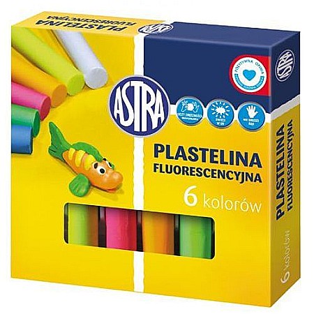 RECHIZITE SCOLARE - AS PLASTILINA 6 CULORI FLUORESCENTE ASTRA 83811906