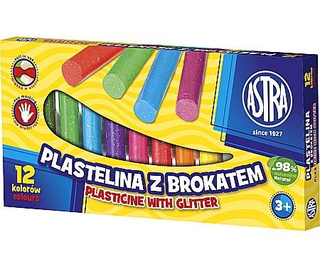 RECHIZITE SCOLARE - AS PLASTILINA 12 CULORI CU SCLIPICI ASTRA 303107001
