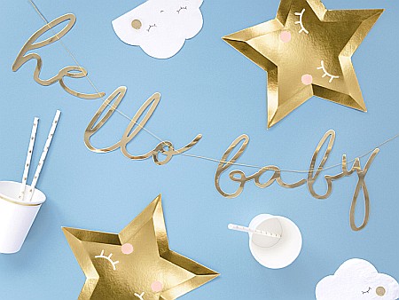 PD BANNER Little Star - Hello Baby, gold, 18x70cm GRL83-019M [1]