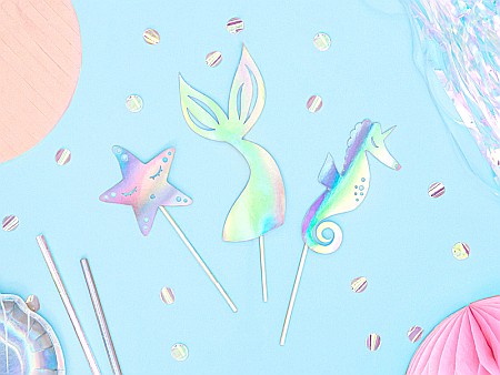 PD DECORATIUNI PENTRU TORT Mermaid, iridescent, 24.5cm 3/set KPT47-017 [6]