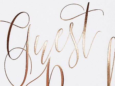 PD CARTE DE OASPETI 20*24.5CM 22F ALBA INSCRIPTIE AUR ROZ KWAP58-008-019R [1]