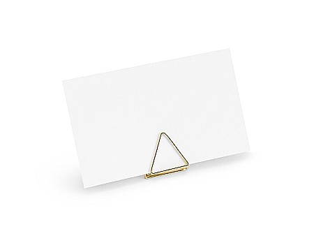 PD SUPORT NUMERE MASA, Place card holders Triangles, gold, 2.3 cm 10/SET PCH3-2-019 [1]