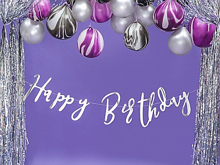 PD BANNER Happy Birthday, silver, 16.5 x 62 cm GRL75-018M [4]