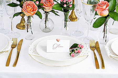 PD CARTI VIZITA MASA Place Cards Heart, rose gold, 10 x 5 cm 10/SET WS10-019R [1]