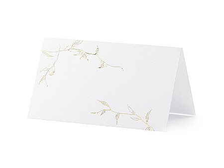 Nunti, botezuri - PD CARTI VIZITA MASA Place Cards Branches, gold, 9.5 x 5.5 cm 10/SET WS9-019ME