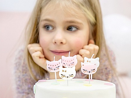 PD LUMANARI TORT Cat, mix, 2cm 6/set SCS-4 [1]