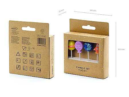 PD LUMANARI TORT Space, mix, 2-3cm 4/set SCS-6 [2]