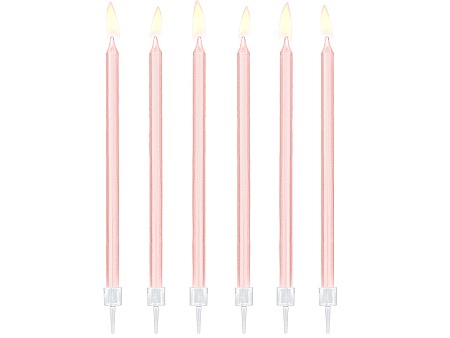 ARTICOLE PARTY - PD LUMANARI TORT light pink, 14cm 12/set SCD-2-081J