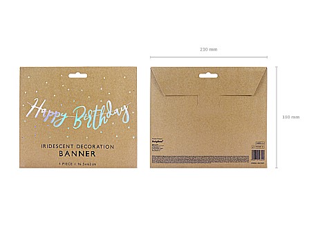PD BANNER Happy Birthday, iridescent, 16.5x62cm GRL75-017 [7]