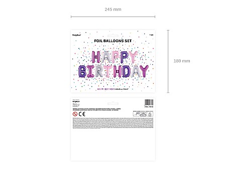 PD BALON FOLIE ALUMINIU Happy Birthday, 340x35cm, mix FB6P-000 [2]