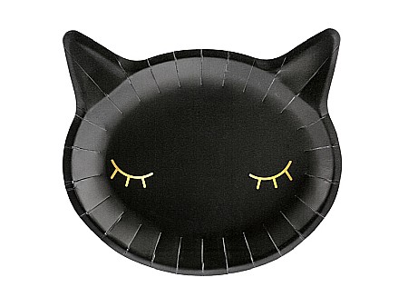 PD FARFURII CARTON Cat, black, 22x20cm 6/set TPP60 [0]