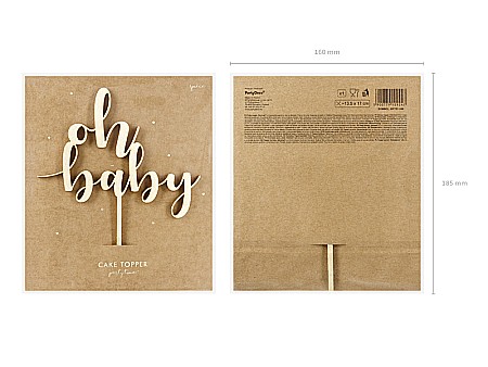 PD DECORATIUNI DIN LEMN PENTRU TORT Oh baby, 17cm KPT51-100 [2]