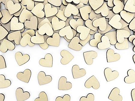 Confetti - PD CONFETTI LEMN Hearts 2*2cm 50/set KONS2-100