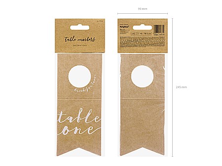 PD NUMERE MASA, Table numbers - bottles hangers, 8x18.5cm 10/SET KPZ7-031 [5]