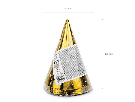 PD COIF, Stars, gold, 16cm 6/set CPP20 [2]