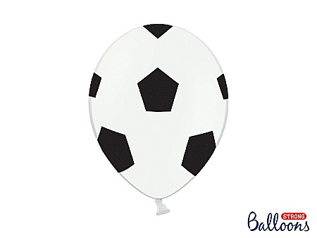 ARTICOLE PARTY - PD BALOANE Balloons 30cm, Football, Pure White 6/SET SB14P-299-008B-6