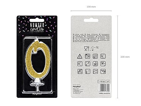 PD LUMANARI TORT Number 0, gold, 10cm SCU4-0-019 [1]