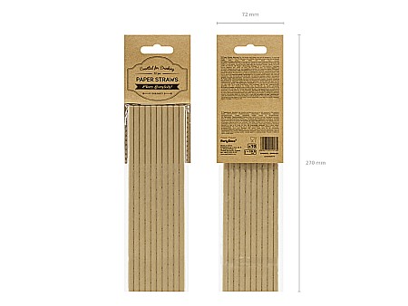 PD PAIE DIN HARTIE PENTRU BAUTURI kraft, 19.5cm 10/set SPP9-031 [2]