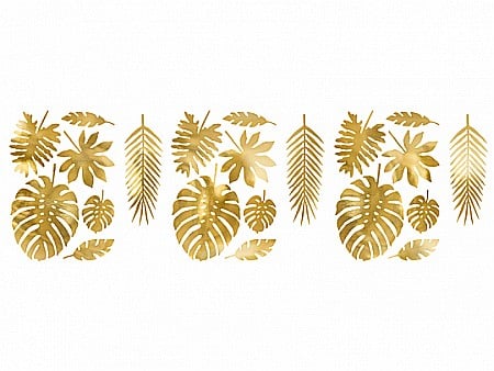 Bannere/ Ghirlande/ Cordoane - PD DECORATIUNI HARTIE, Aloha-Tropical, gold, 21/set, ZDA1-019M