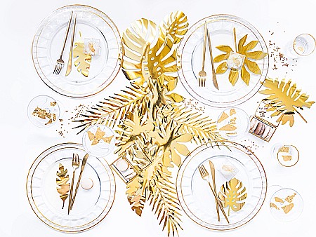 PD DECORATIUNI HARTIE, Aloha-Tropical, gold, 21/set, ZDA1-019M [2]