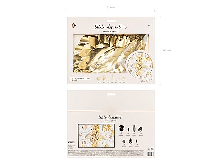 PD DECORATIUNI HARTIE, Aloha-Tropical, gold, 21/set, ZDA1-019M [3]