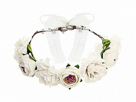 Nunti, botezuri - PD CORONITA FLORI ALBE, 17cm WIAN1-008