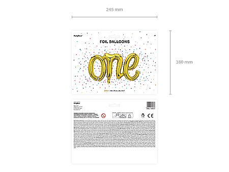 PD BALON FOLIE ALUMINIU One, gold, 66x37cm FB75M-019 [4]